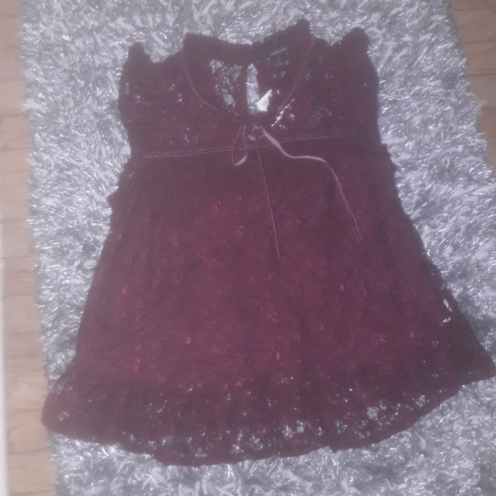 Burgundy lace top